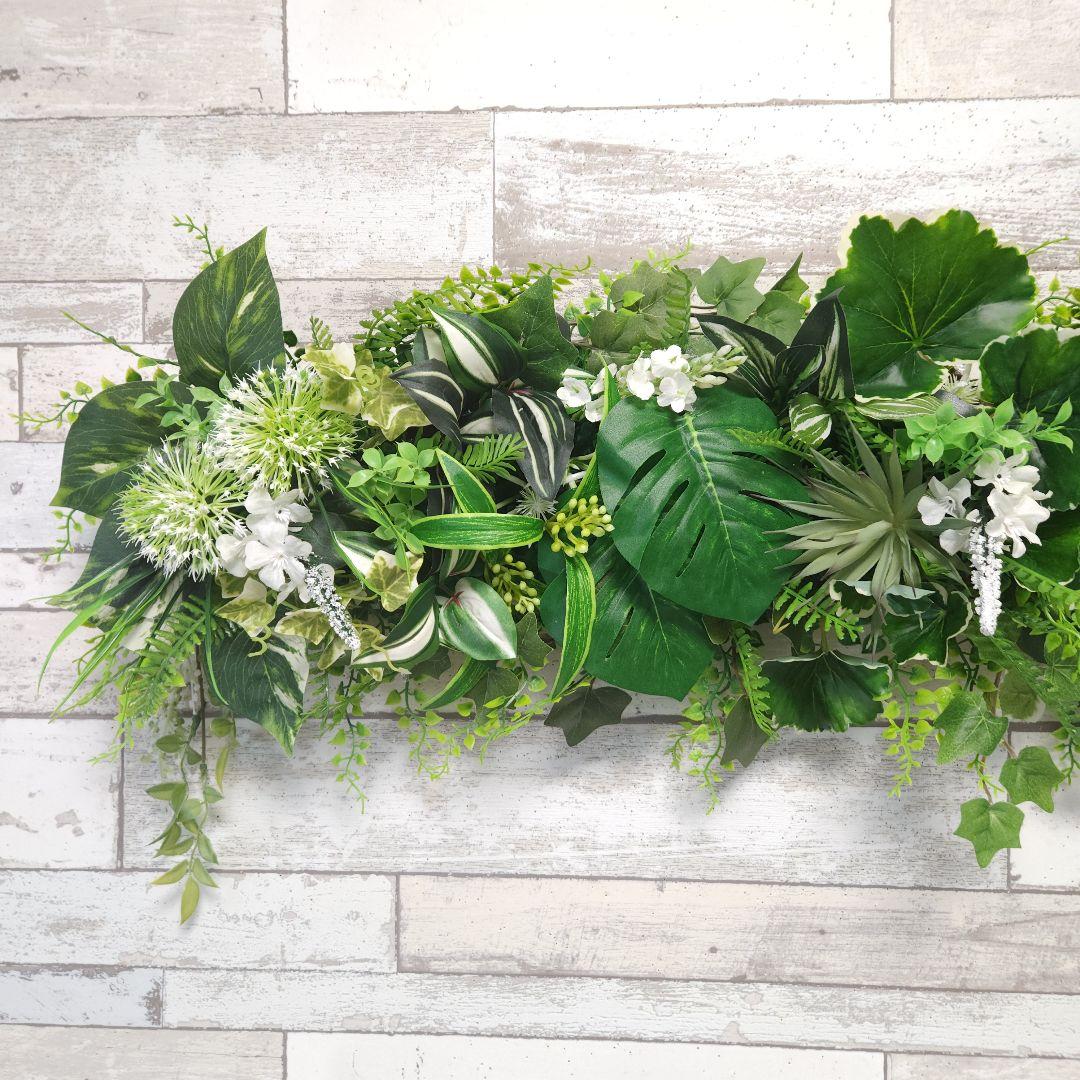 大型☆フェイクグリーン壁飾り2個セット観葉植物　No.287(ウォールグリーン)