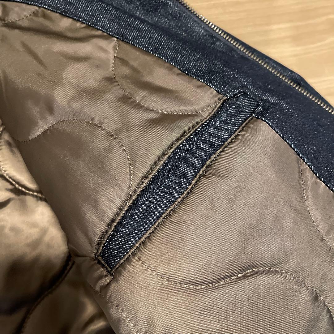 美品 HOUSTON デニムフーディ 中綿 USNA ミリタリージャケット XL