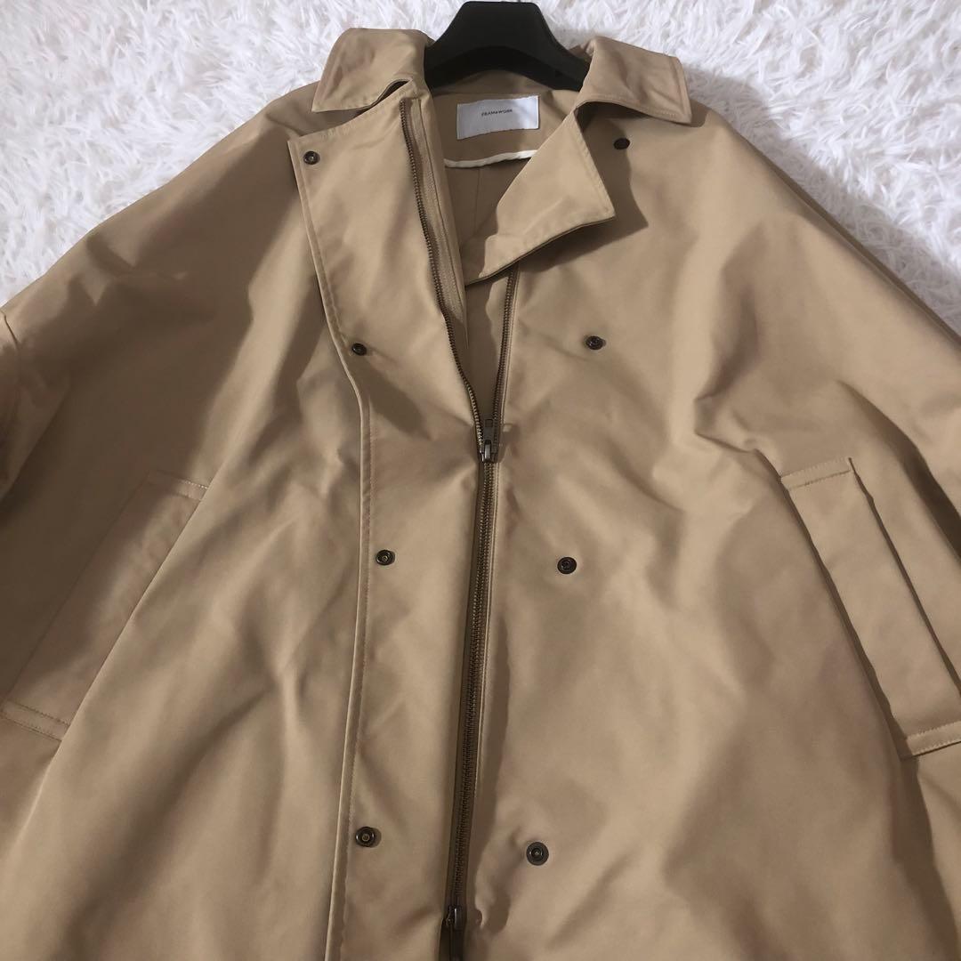 美品 フレームワーク 2024年 撥水ポンチョトレンチコート オーバーサイズ