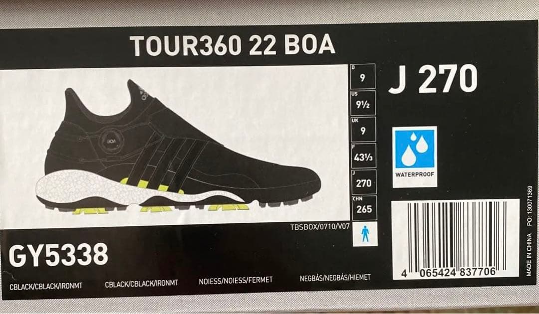 シューズ(男性用) adidas TOUR360 22 BOA 27.0cm