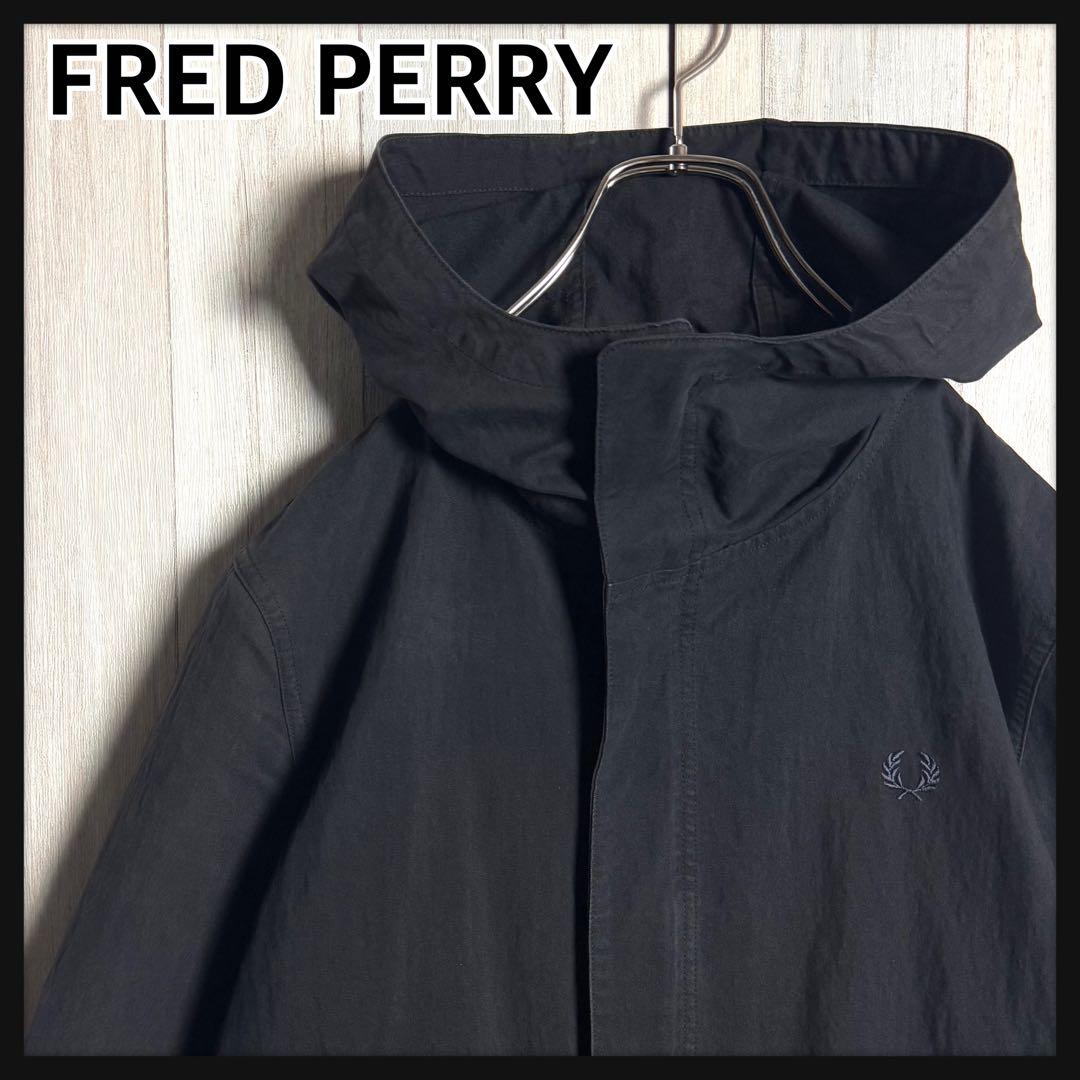 3273【人気・美品】フレッドペリー ワンポイント刺繍ロゴ モッズコート