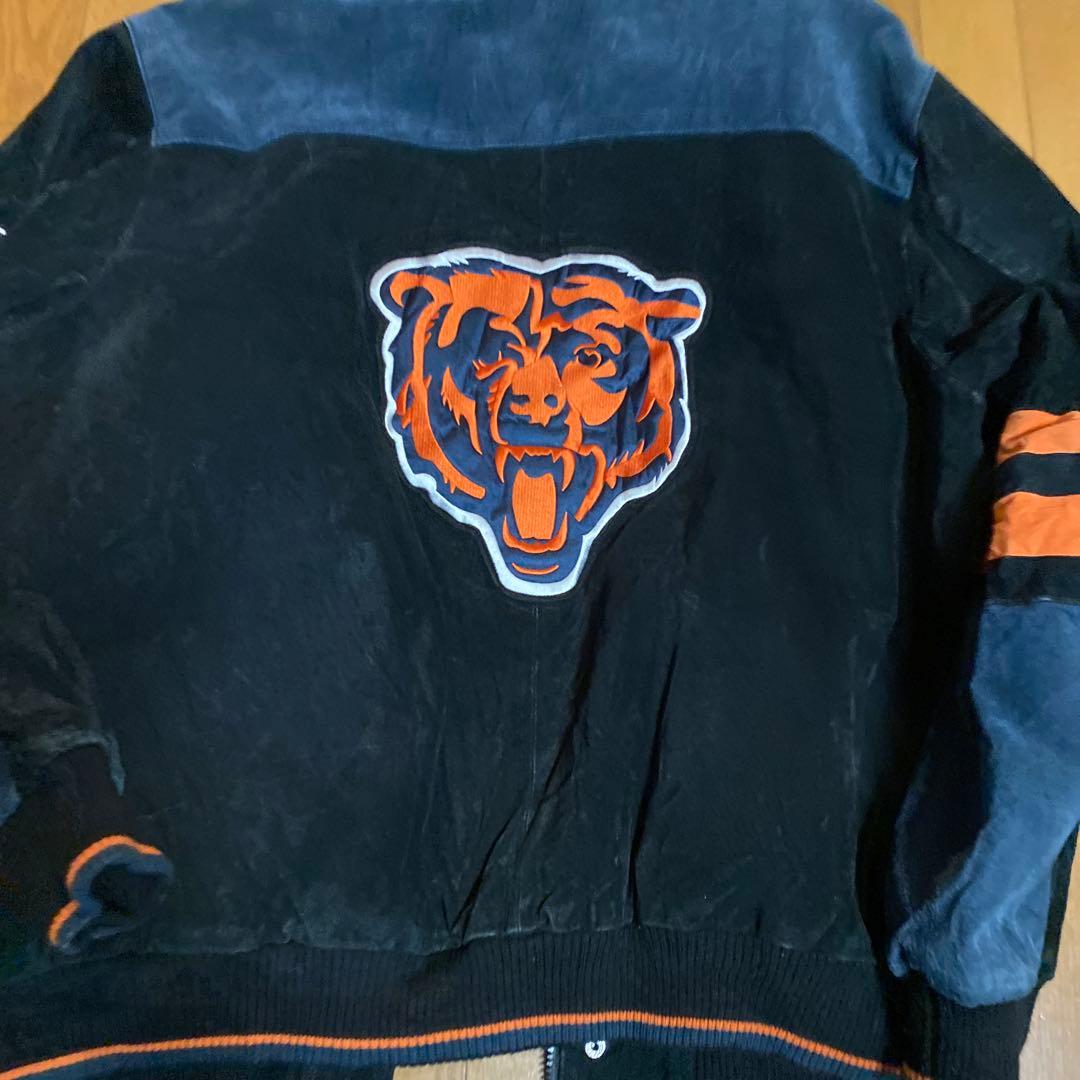NFL　Chicago Bears　スウェードレザースタジャンL シカゴベアーズ