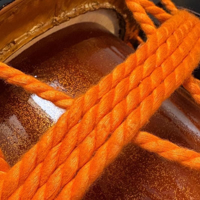 【金箔縁仕上げ・漆塗り】締め太鼓 直径35cm・バチ・和太鼓・締太鼓