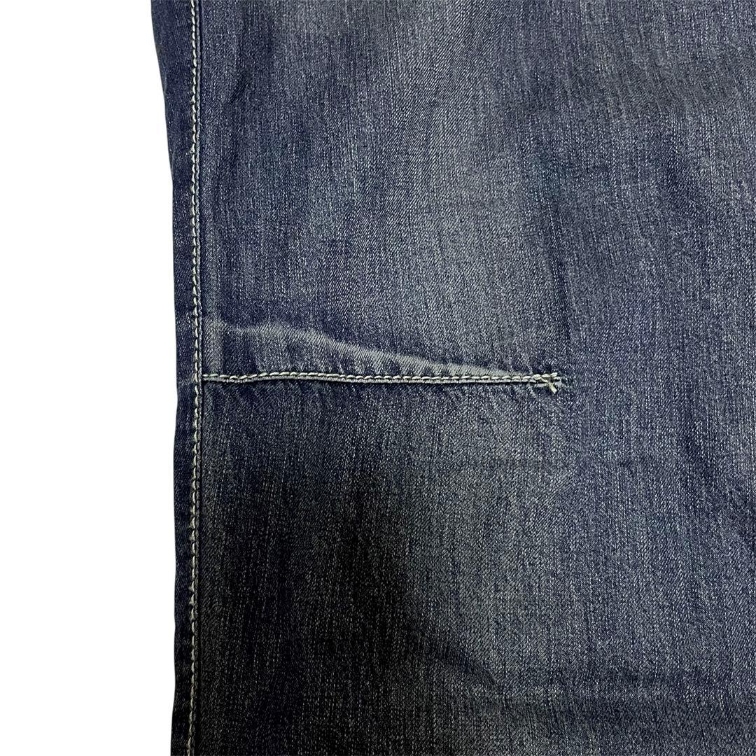 新品未使用✨ayaneアヤン ダンガリーバレルレッグワイドパンツ デニム 38