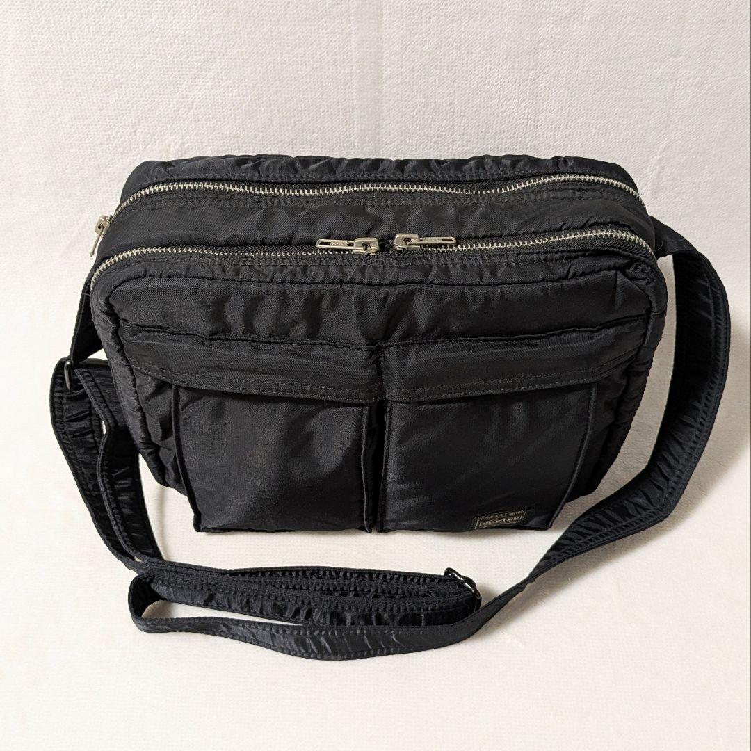 ポーター タンカー ショルダーバッグ 2層 黒 PORTER TANKER