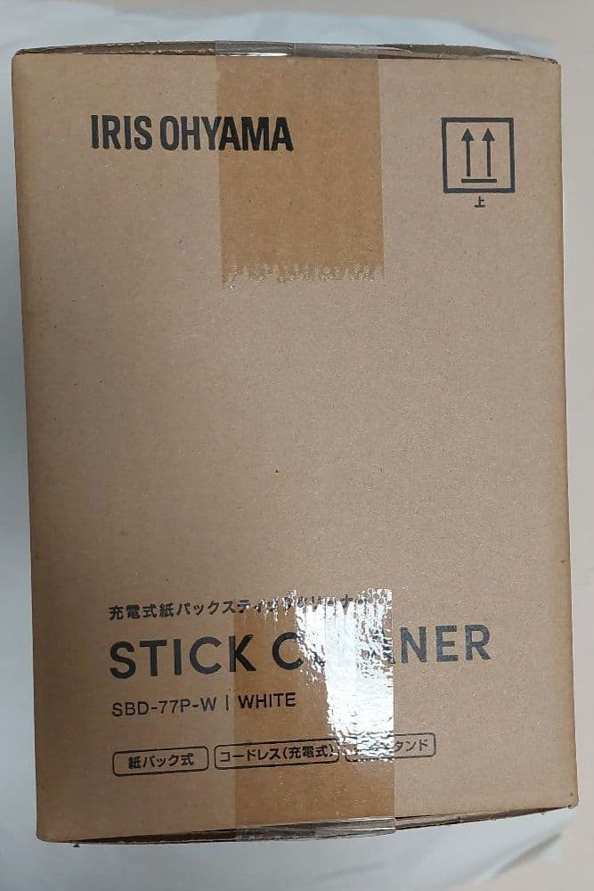 未開封アイリスオーヤマ　充電式紙パックスティッククリーナー　SBD-77P-W