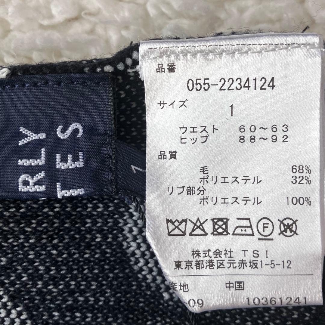 【35,200円新品】パーリーゲイツ ウール混 ジャカードロゴドット柄スカート