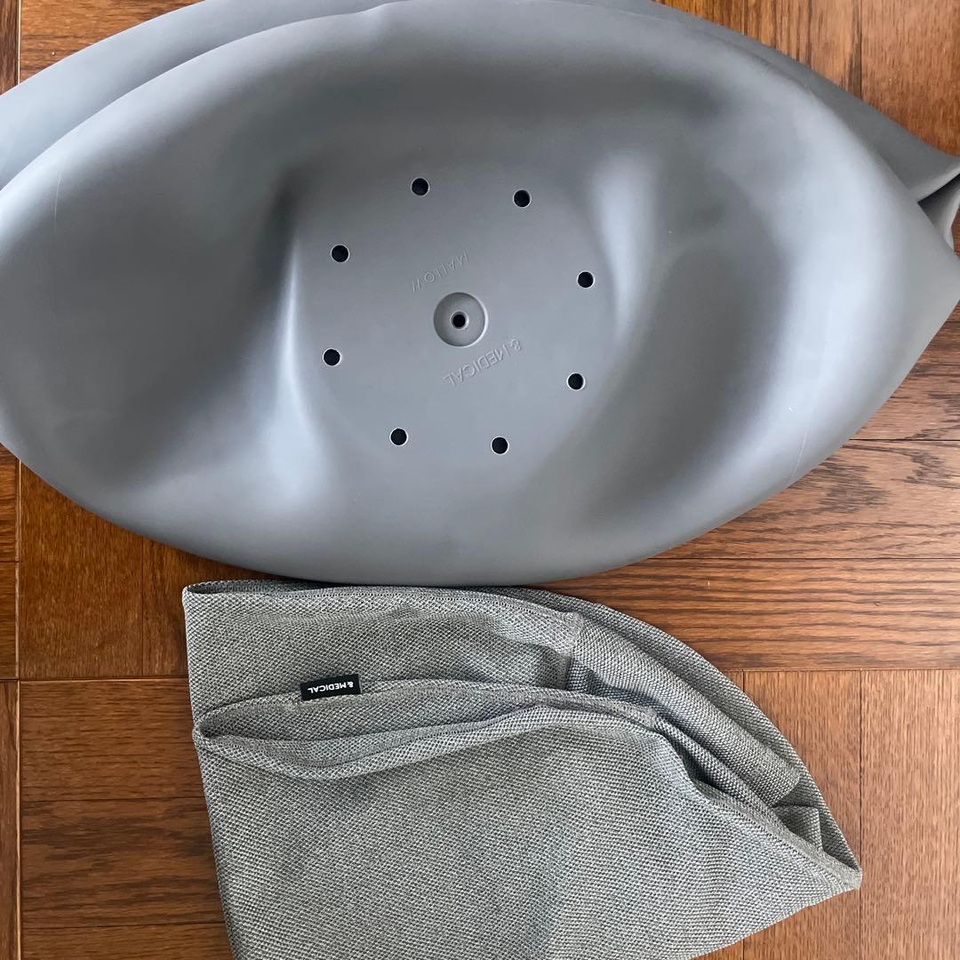 MALLOW Knit バランスボール グレー 45cm オーバル型