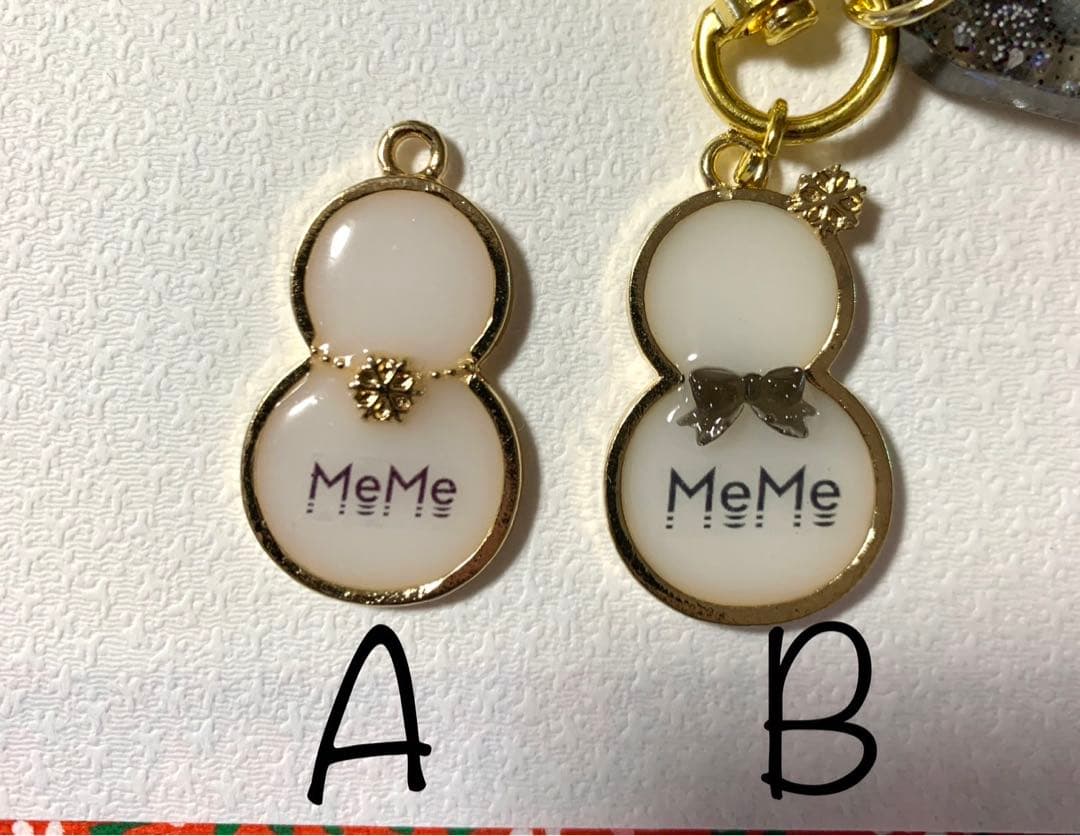 SnowMan レジンキーホルダー ハンドメイド スノードーム 雪だるま