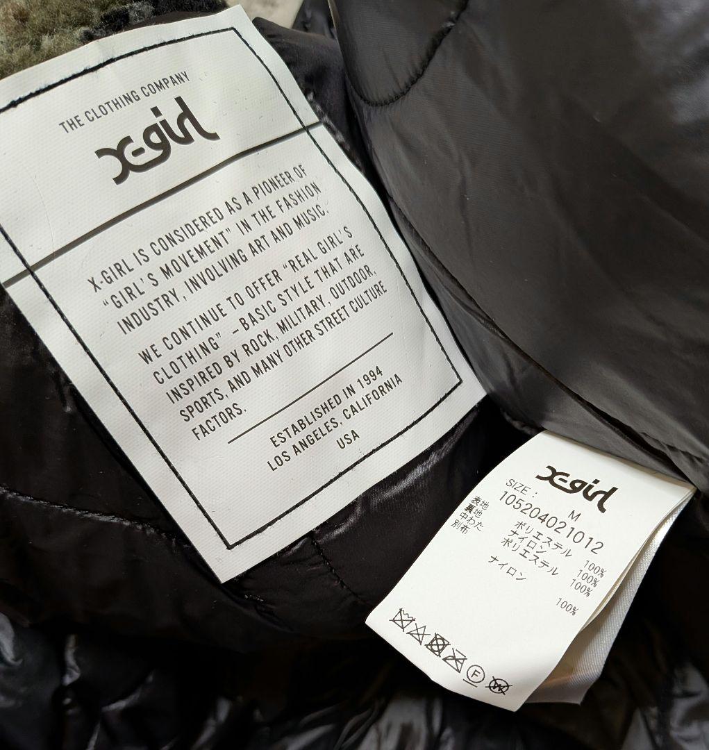 【M】☆美品☆タイガーカモ❕即完売❗ヒス【X-girl】ミリタリーBOA/JK