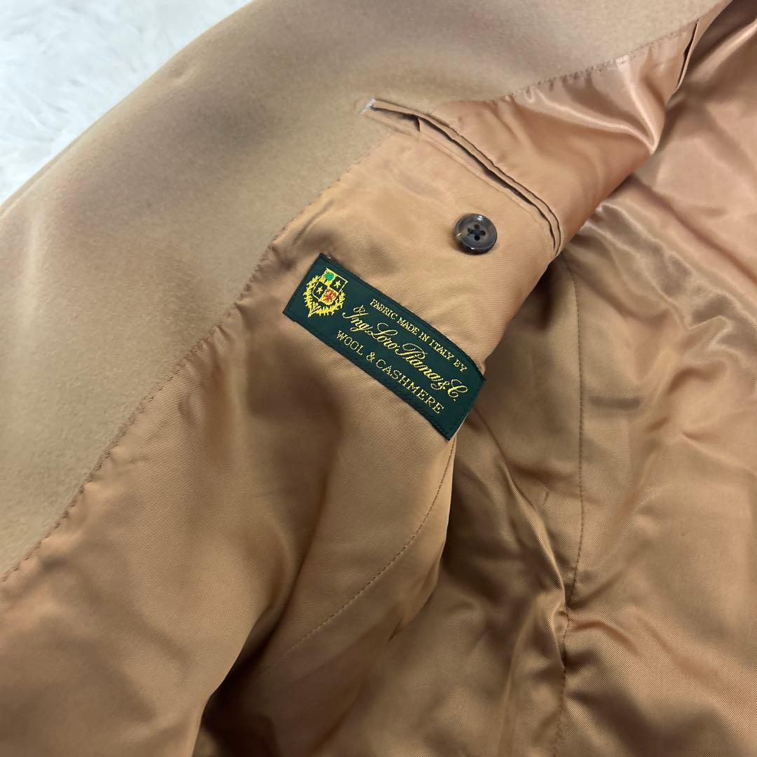 【美品】カシミヤ混　ロロピアーナ × 麻布テーラー チェスターコート キャメル
