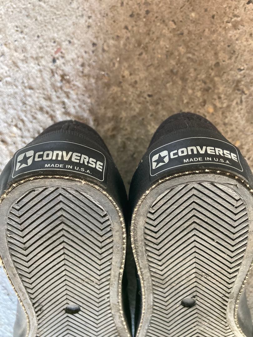 スキッドグリップ　コンバース　USA製　ビンテージ　オールスター　銀箱 80s