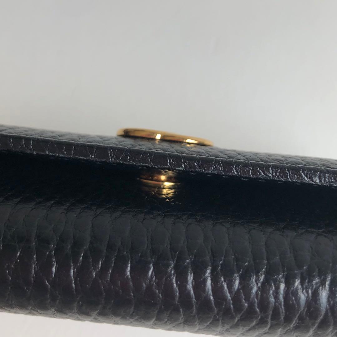 新品 GUCCI キーケース 6連 レザー　GGマーモント　ダブルG ブラック