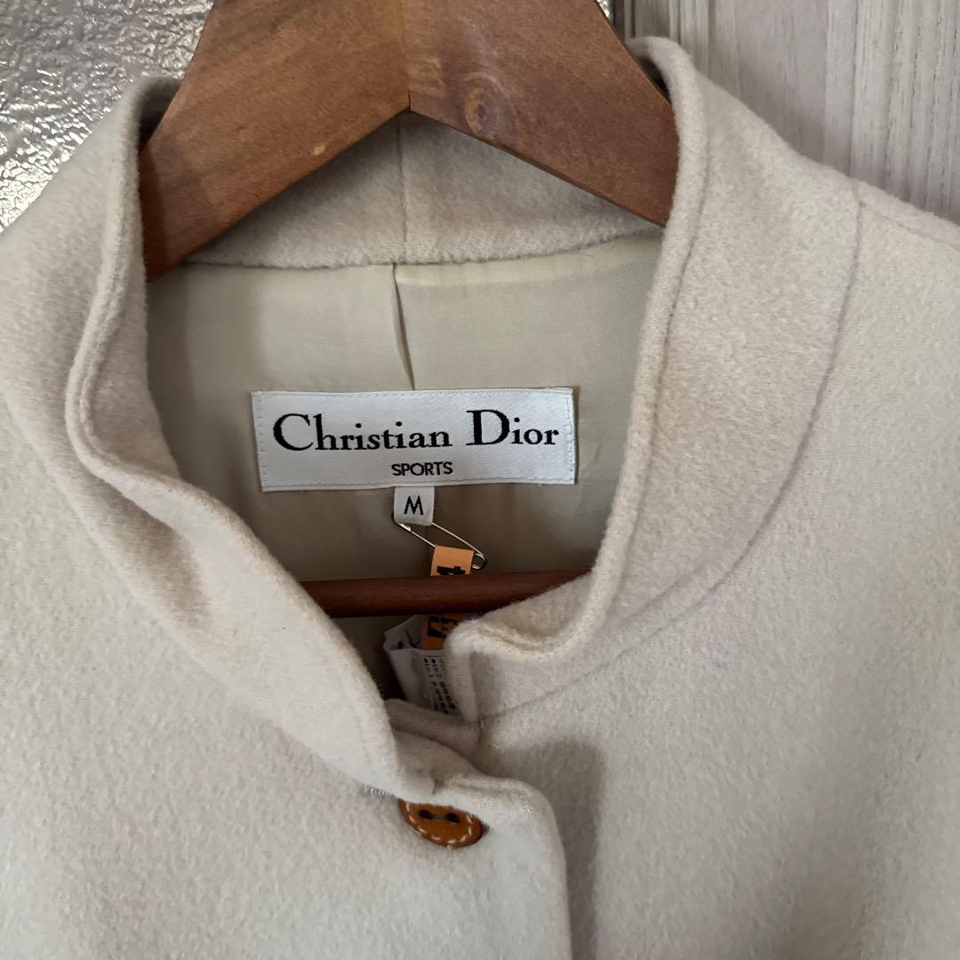 【美品】クリスチャンディオール ウール ロングコート ボタン