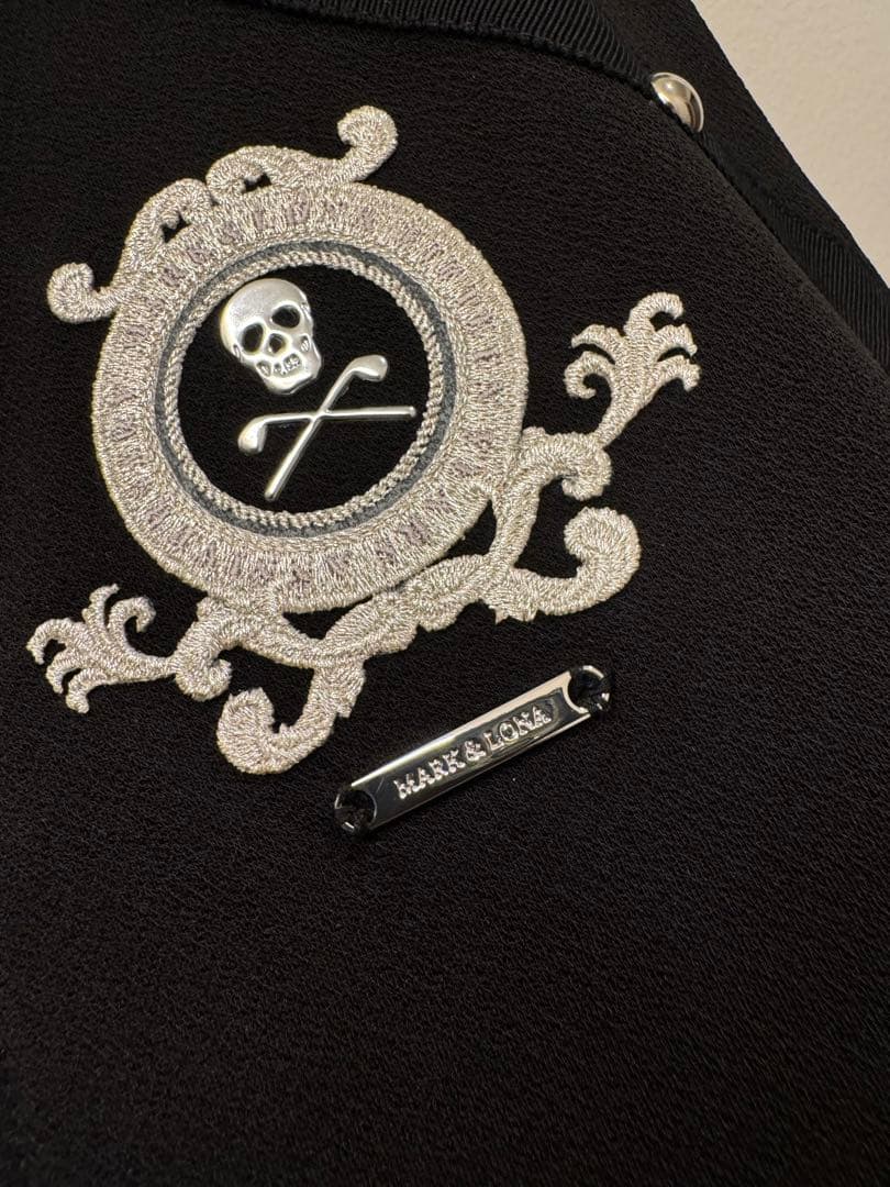 MARK & LONA レディース ベスト 36 黒 美品 ゴルフウェアー