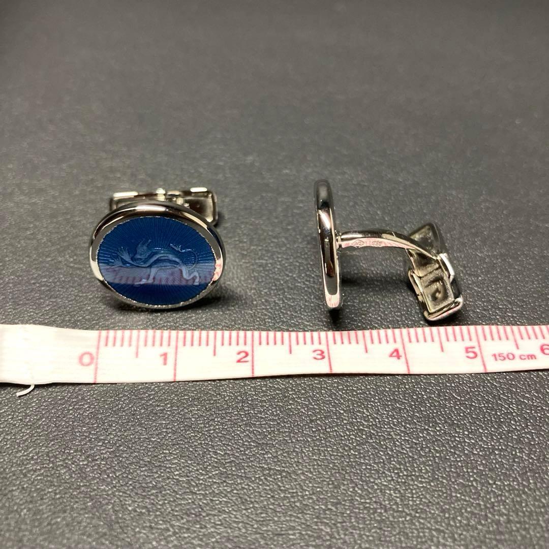 美品】ダンヒル カフリンクス トゥイニーデビル オーバルブルー