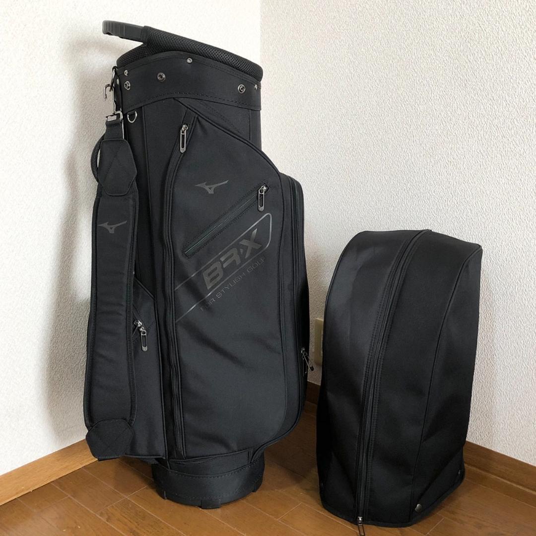 美品 MIZUNO ミズノ キャディバッグ BR-X 9.5型 カート式 黒 MIZUNO（ミズノ） （メンズ）ゴルフ キャディバッグ カート式 9.5型 5