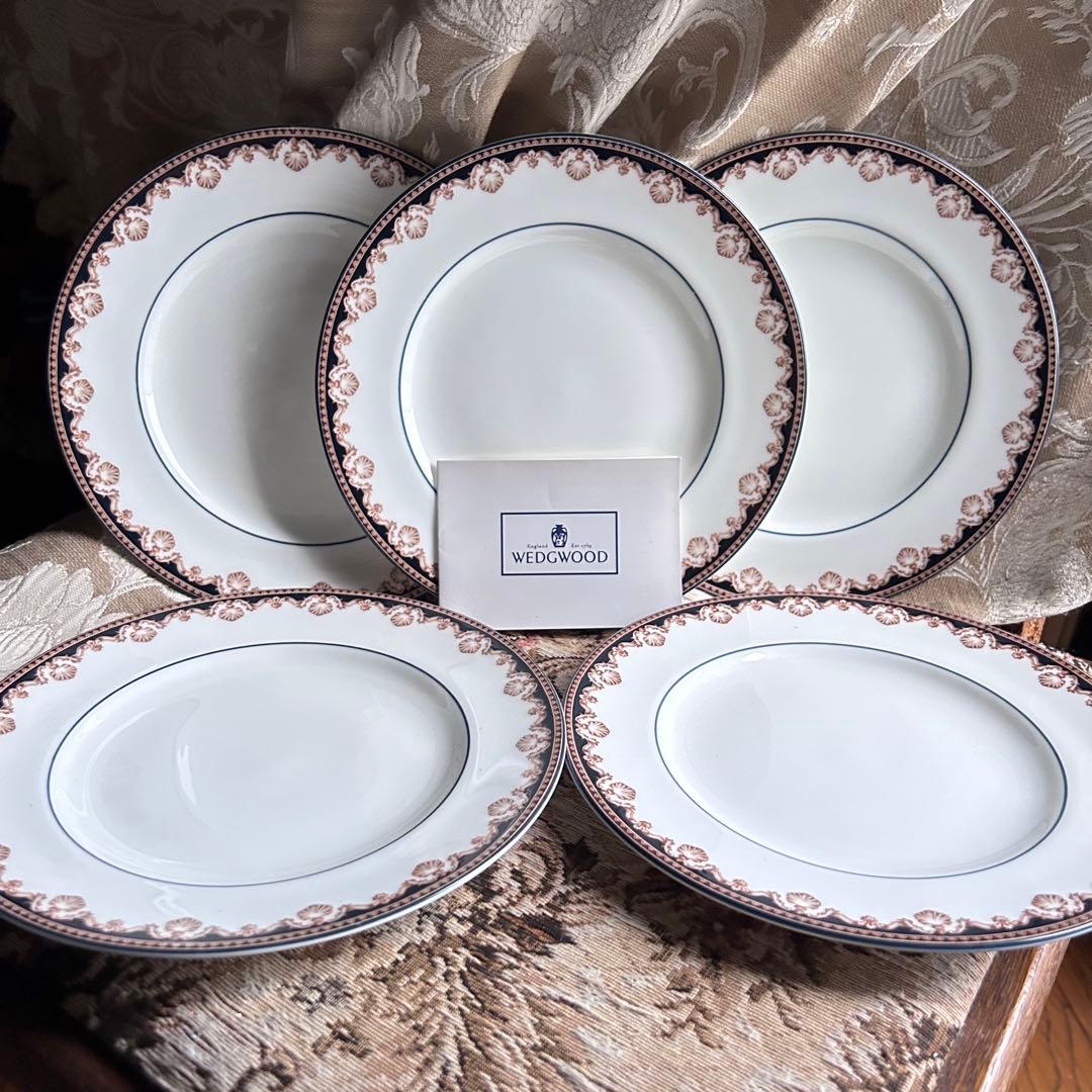 英国製 黒壺 【MEDICI】デザートプレート 5枚