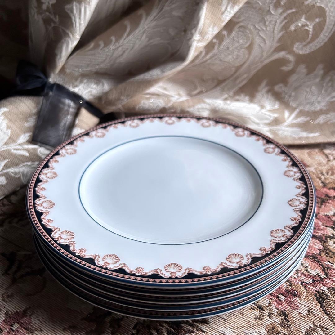 英国製 黒壺 【MEDICI】デザートプレート 5枚