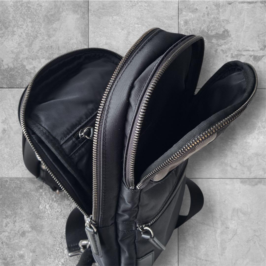 ブラックレーベル クレストブリッジ ボディバッグ ワンショルダー ノバチェック