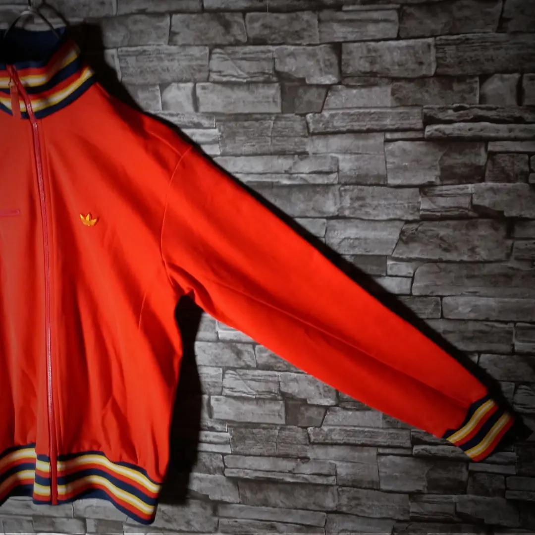 00ｓ☆アディダスジャージ ハイネック リブライン 刺繍ロゴ 万国旗タグ Y2K
