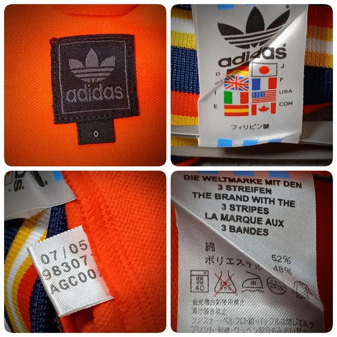 00ｓ☆アディダスジャージ ハイネック リブライン 刺繍ロゴ 万国旗タグ Y2K