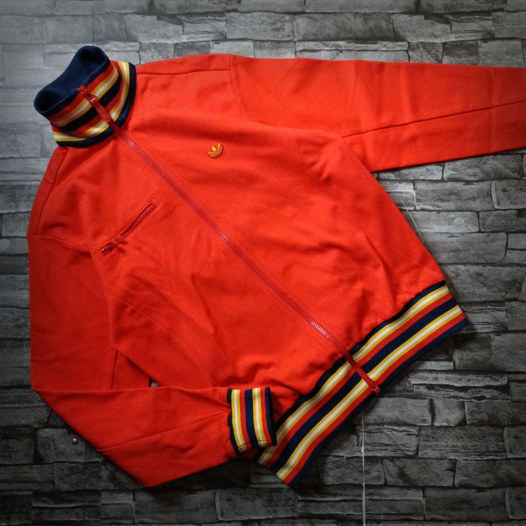 00ｓ☆アディダスジャージ ハイネック リブライン 刺繍ロゴ 万国旗タグ Y2K