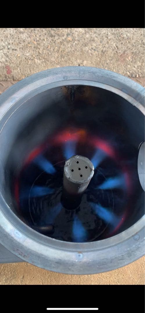 廃油ストーブ 煙突アダプタ付き80mm、100mm,106mm煙突使えます⓶