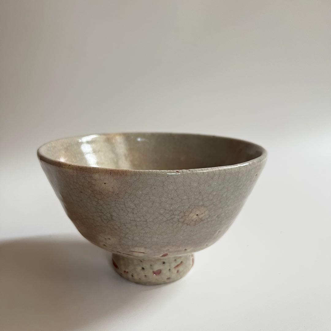 未使用】大和松雁（ 松雁松緑 ）萩焼 ☆ 抹茶椀 茶碗 茶器 共箱 共布