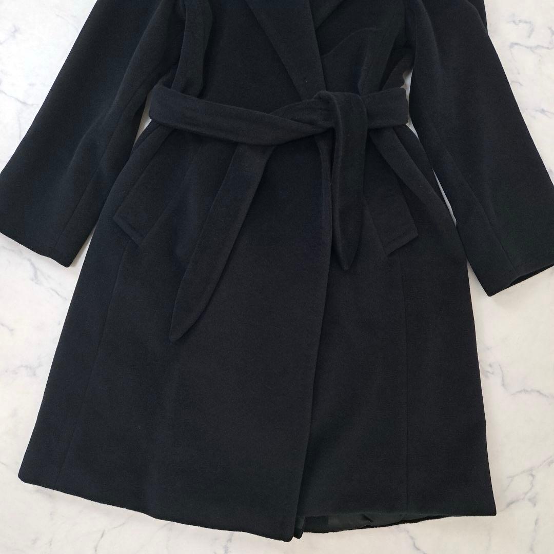 美品★マックスマーラ 高級アンゴラ混 ベルテッドコート ベルト ロングコート