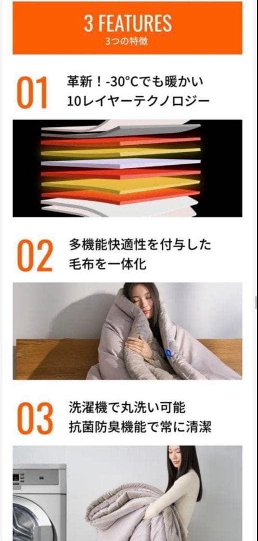 内閣総理大臣賞　COVEROSS®️ カバロス　超温熱10層掛け布団　毛布