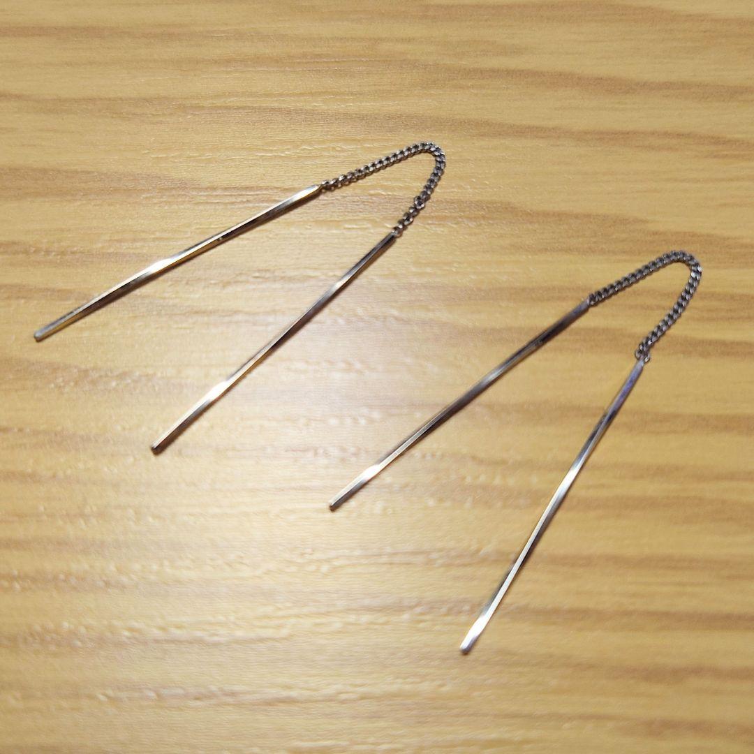 プラチナ PT850 ピアス ツツミ アメリカンピアス チェーンピアス