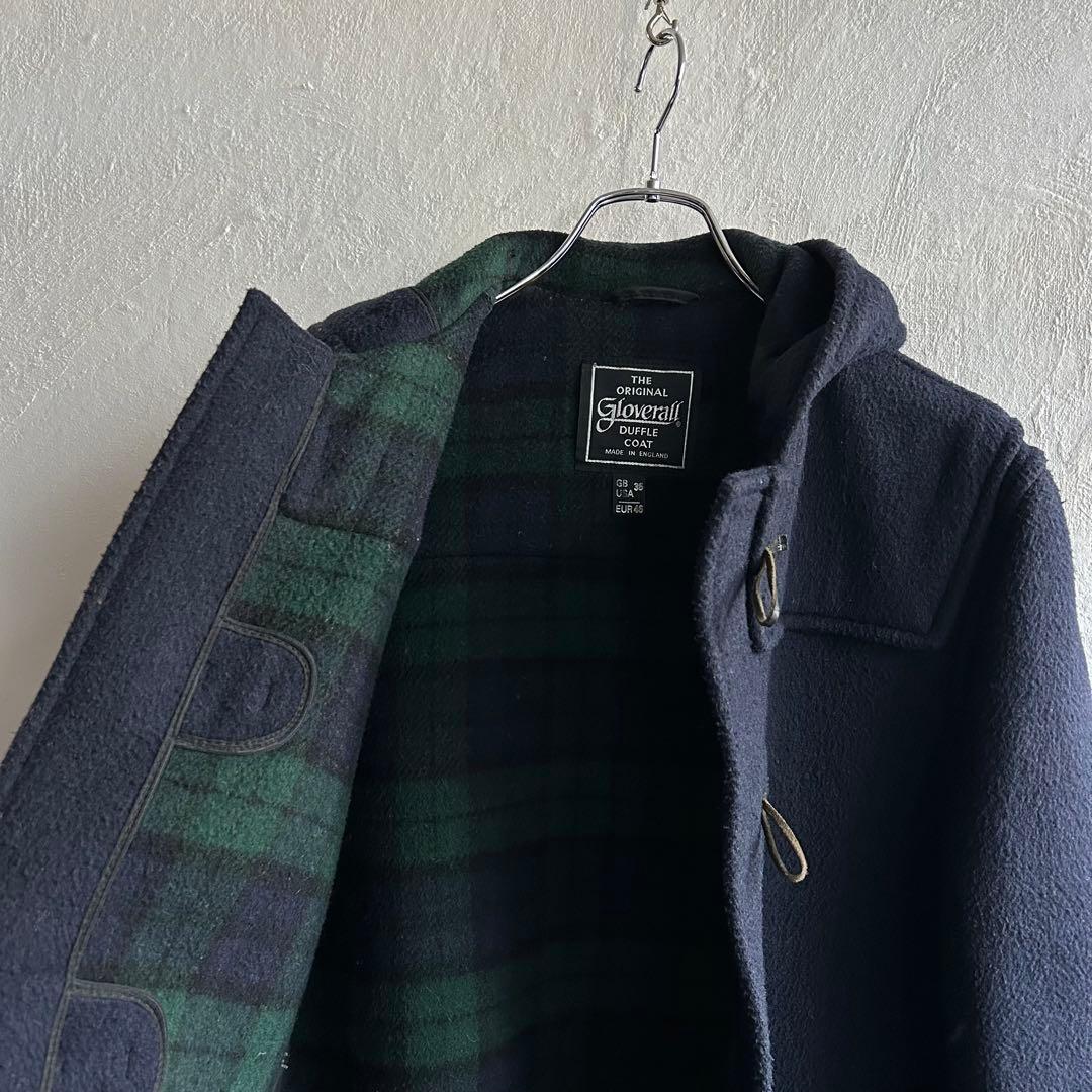 イングランド製 gloverall ブラックウォッチ モリスダッフルコート