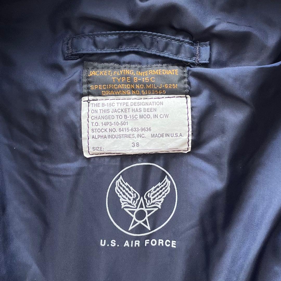 50s復刻 USA アルファ B-15C フライトジャケット ネイビー 38 - メルカリ