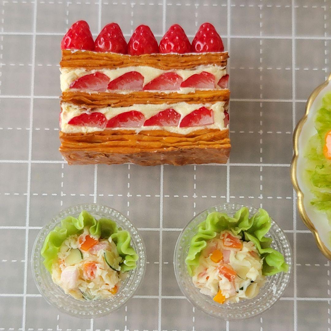 ミニチュアフード パーティーフードセット ～ダイニングテーブルセット付き～