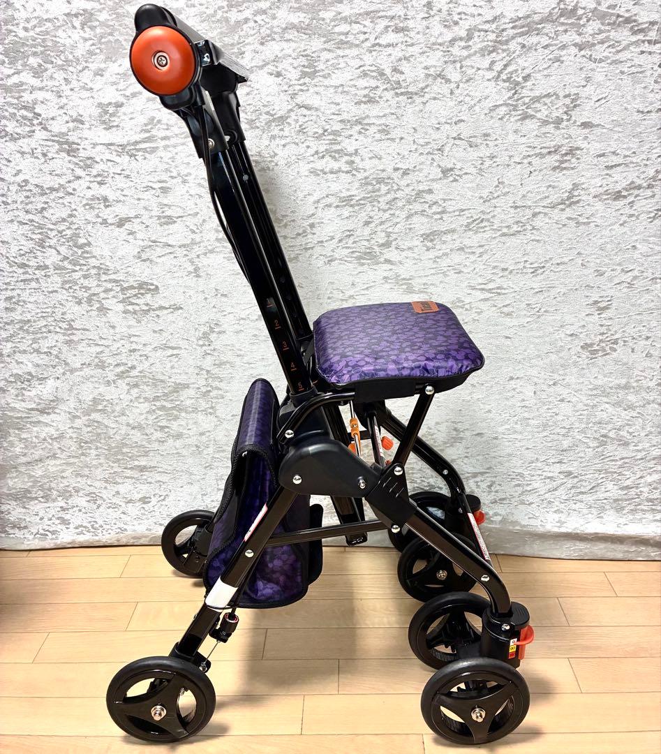 美品 幸和製作所 TacaoF テイコブ 畳める 座れるシルバーカー CPS03