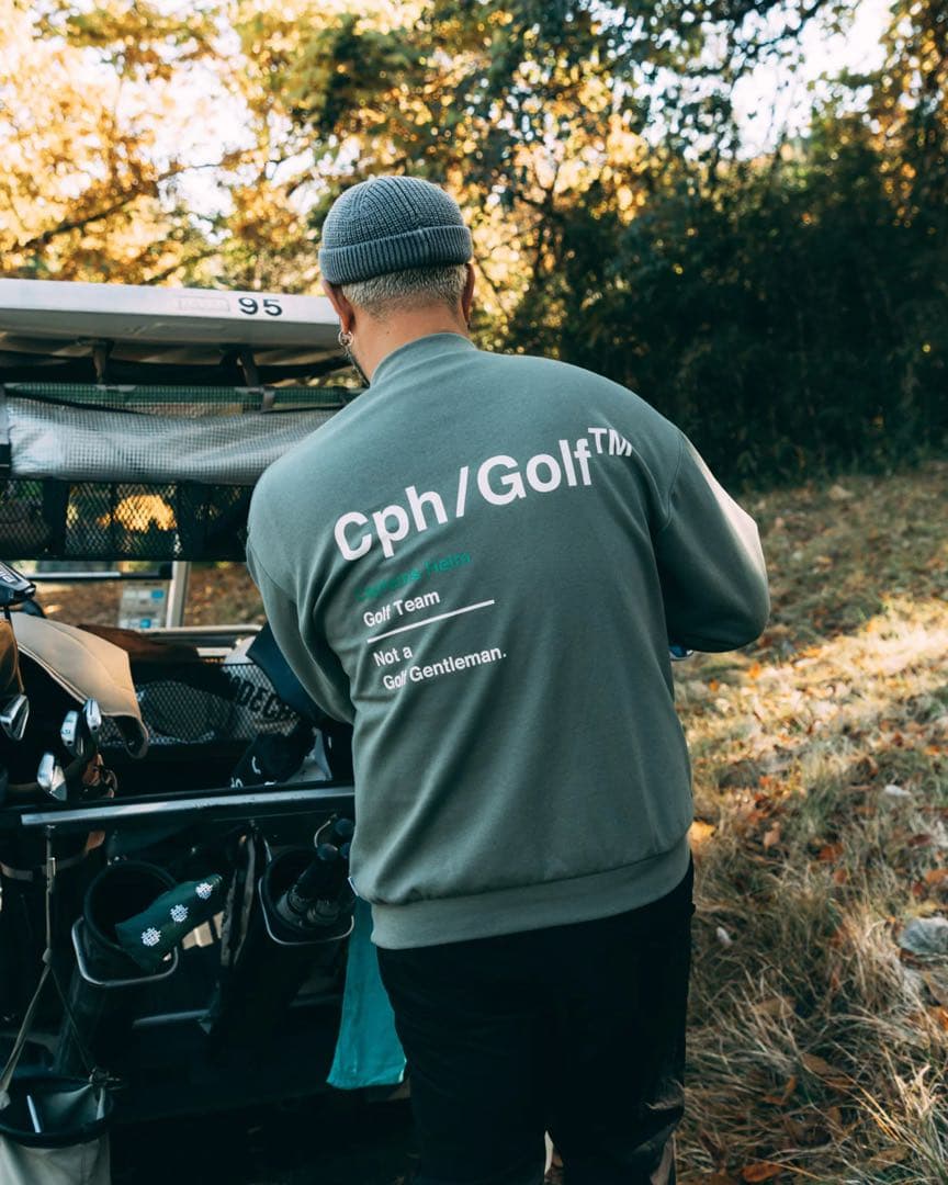 Cph/Golf / SIDE HALF ZIP L/S モックネック TEE