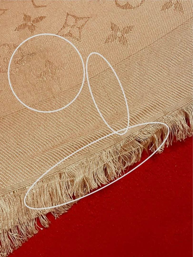 希少ピンク美品Louis Vuitton ストール 大判シルクウール