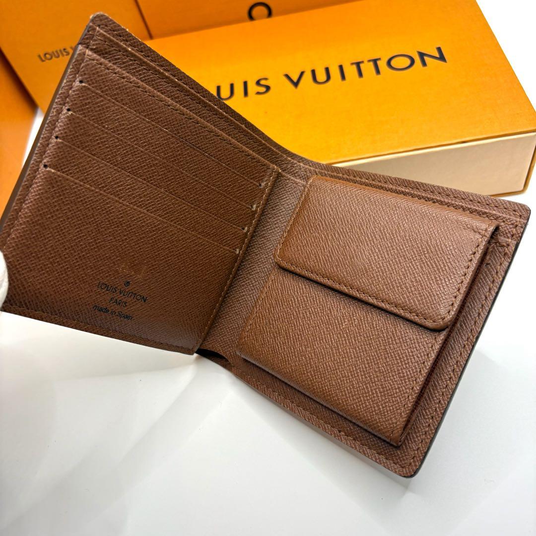【美品 カード4枚】ルイヴィトン ポルトフォイユマルコ モノグラム 折り財布