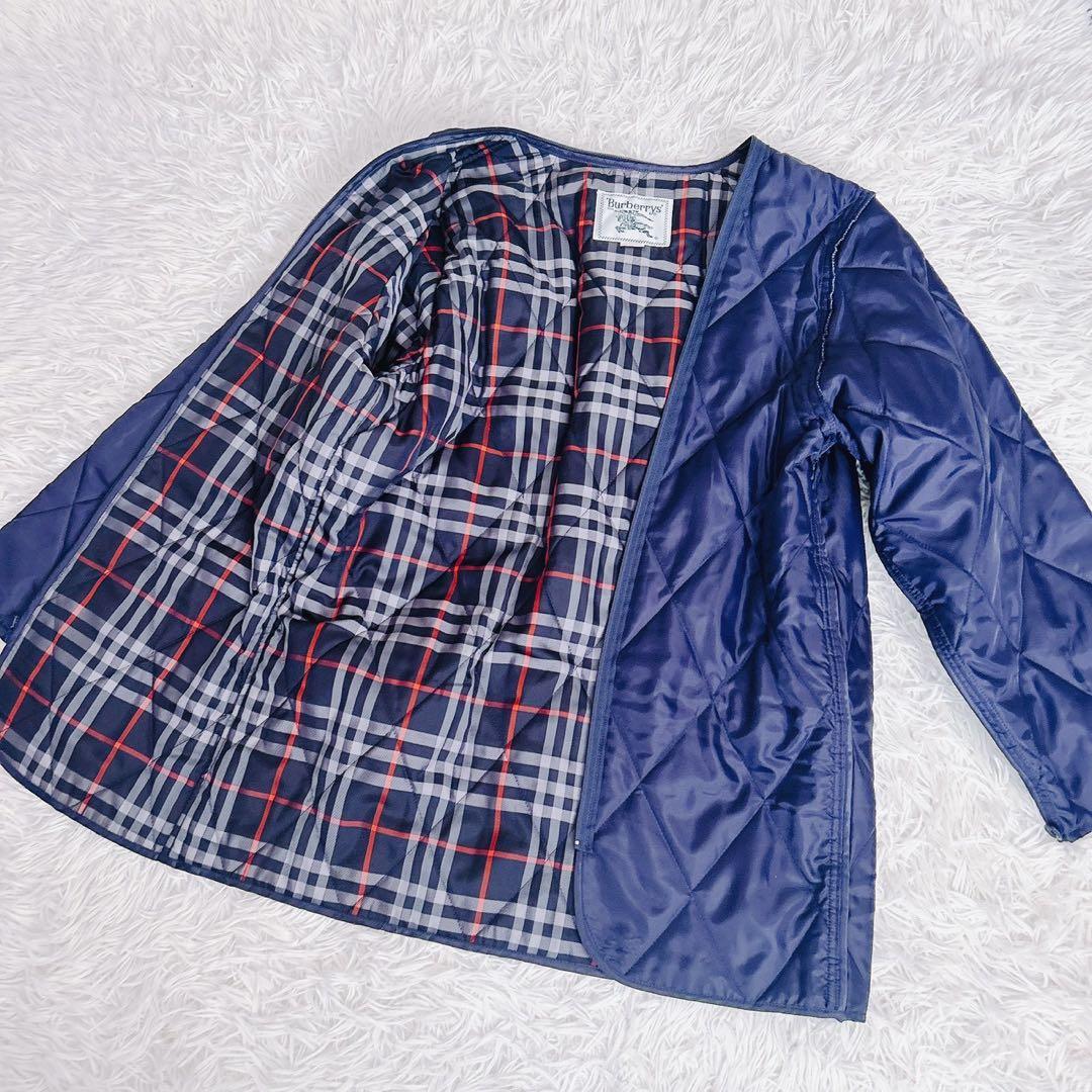 3way バーバリーズ　中綿ライナー　フード取り外し　モッズ　紺ノバチェック　M