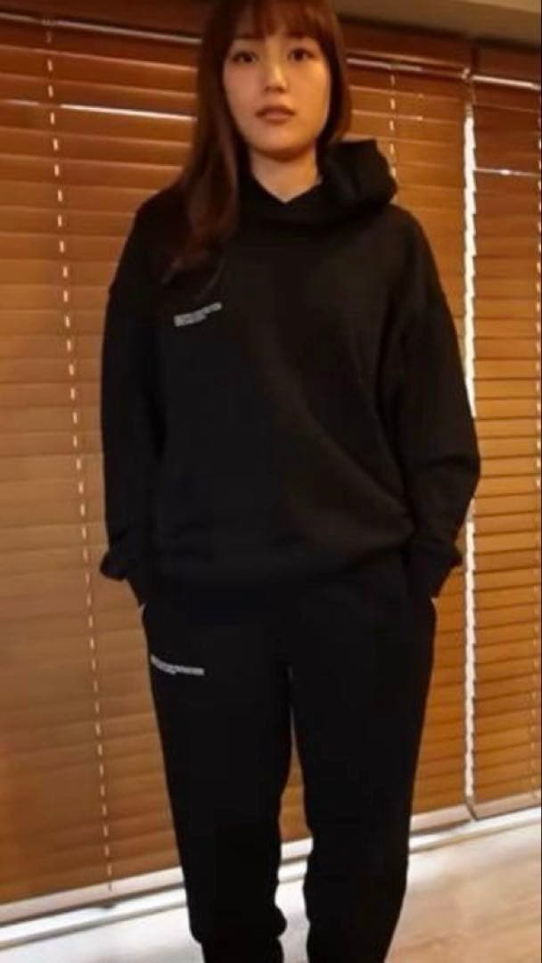 ［PANGAIA ］川口春奈さん着用　スウェット　セットアップ　黒　Mサイズ