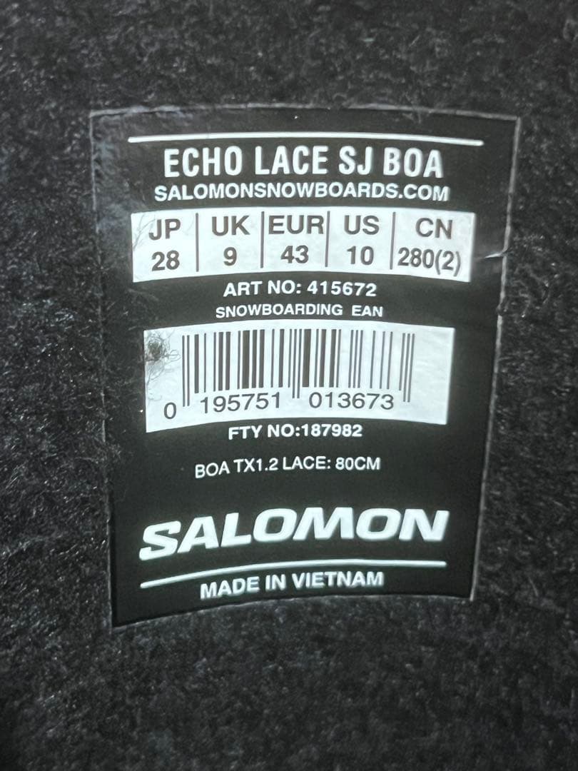 ま*る様 1000円スタート‼️中古美品SALOMON ECHO LACE SJ