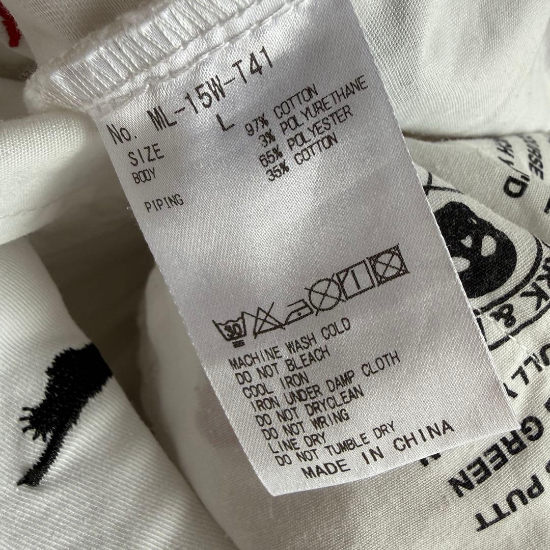 マークアンドロナ　パンツ　総柄　L〜XL相当 白　ホワイト近年モデル