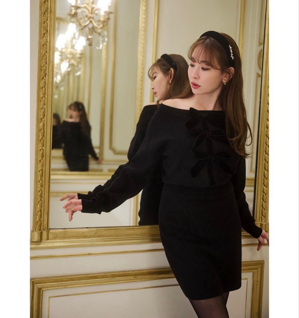 ワンピース herlipto Simone Knit Mini Dress