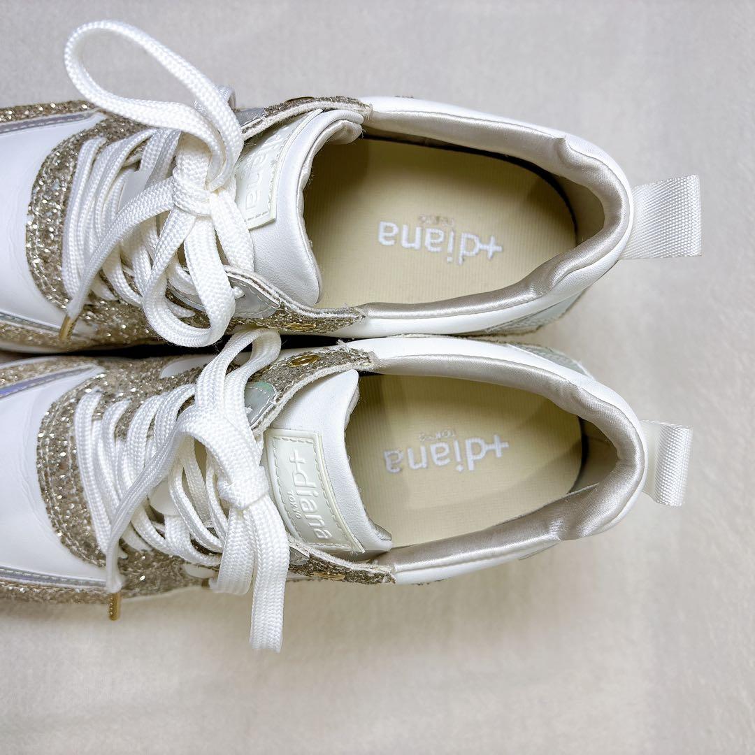 【美品】+DIANA Bridal Edition 厚底スニーカー23.5