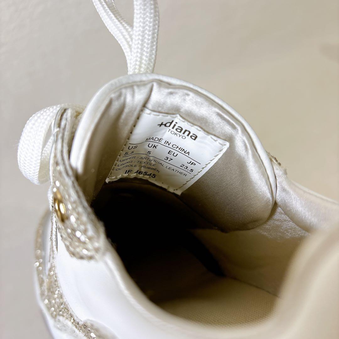 【美品】+DIANA Bridal Edition 厚底スニーカー23.5
