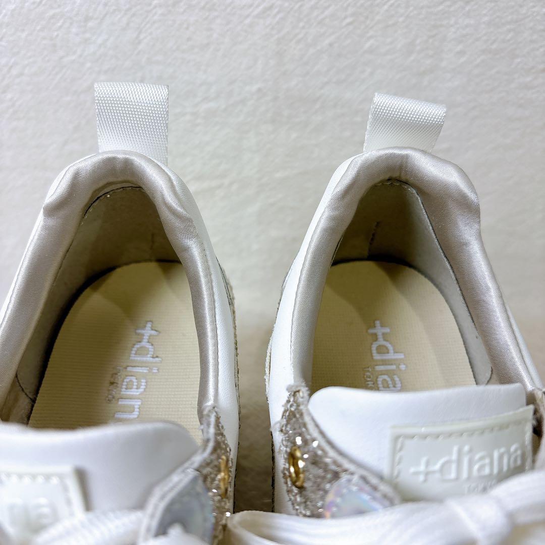 【美品】+DIANA Bridal Edition 厚底スニーカー23.5