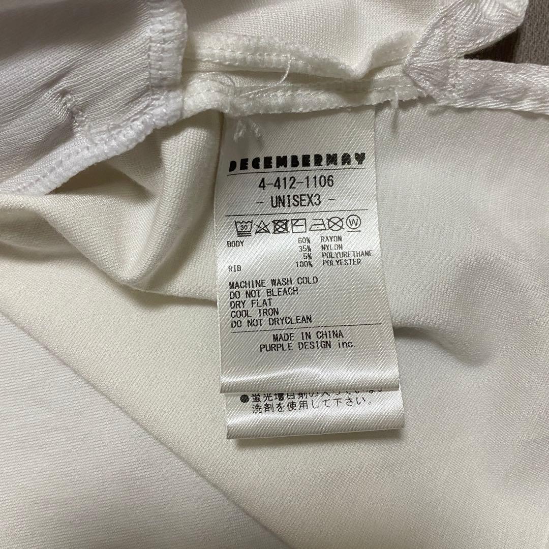 ディセンバーメイDECEMBERMAY ロゴバックプリント長袖モックネックシャツ