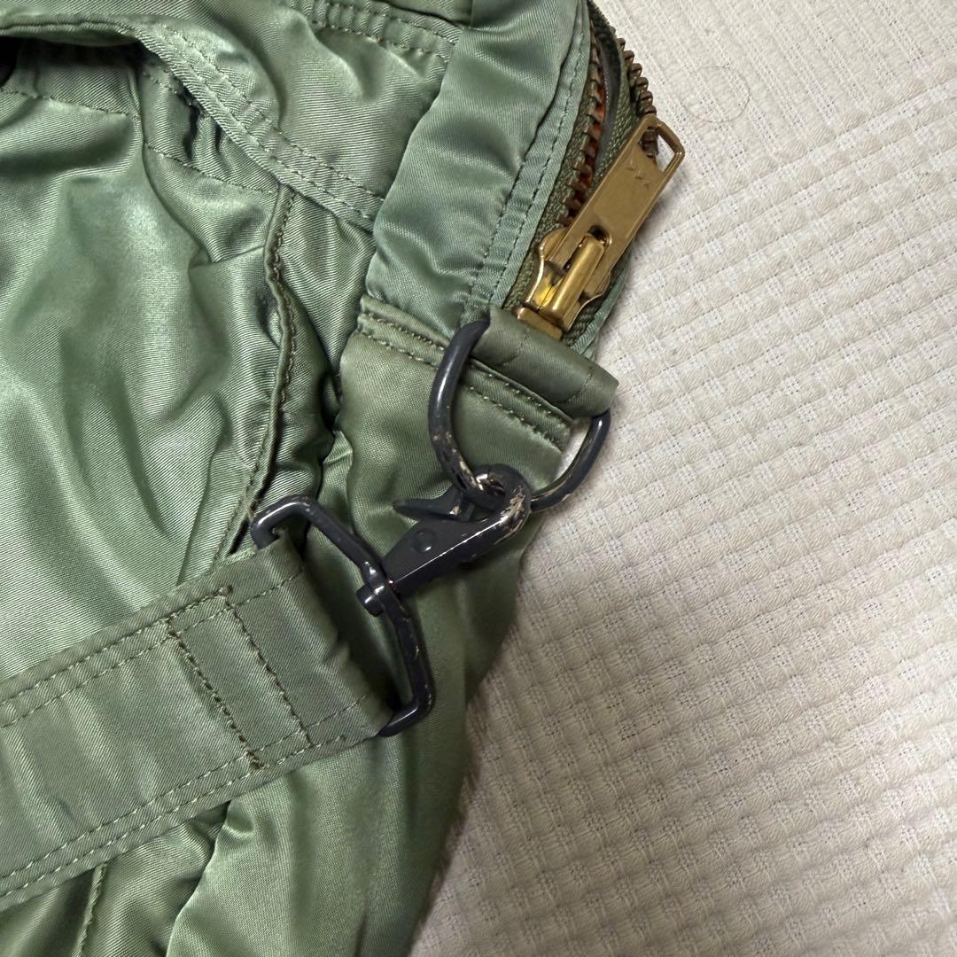 PORTER タンカー 2WAY ブリーフケース 大きめ グリーン ストラップ付