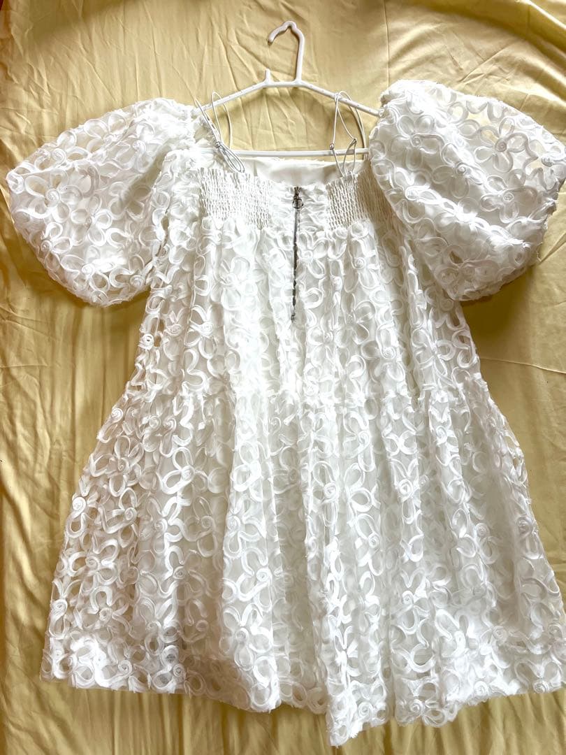 あさぎーにょ POPPY フラワーパフスリーブ TIERED ONEPIECE